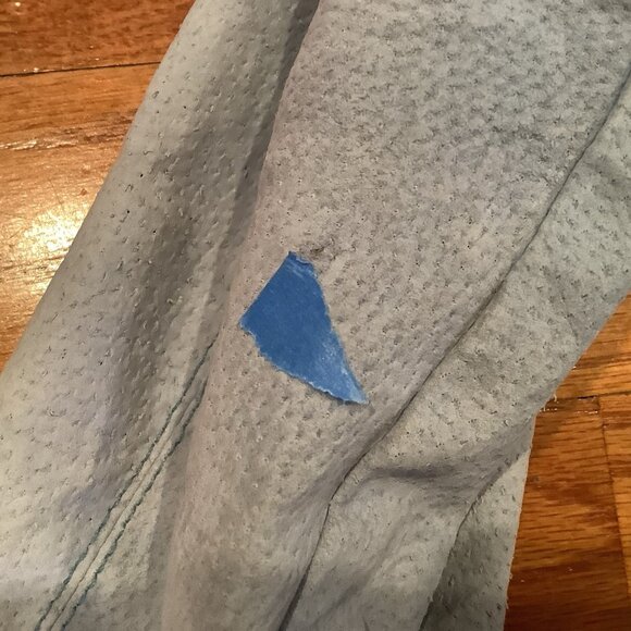 Seventy Seven 77 Blue Genuine Leather Suede Coat Sz Small Soft Lining Y2K READ - Picture 8 of 15